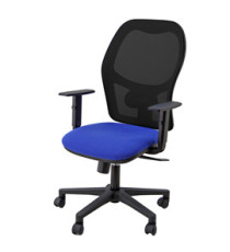 Seduta operativa Hubble HUHUVE - tessuto Eco - braccioli regolabili - blu - Unisit