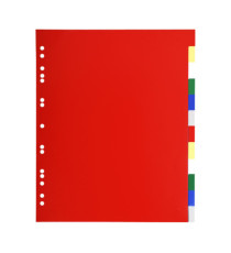 Separatore neutro a 12 tacche - PP - colori assortiti - A4 Maxi - Exacompta