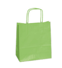 Shopper Twisted - maniglie cordino - 36 x 12 x 41 cm - carta kraft - verde mela - Mainetti Bags - conf. 25 pezzi