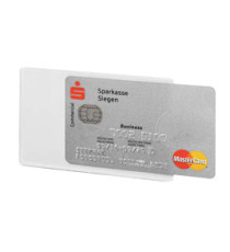 Tasca porta carte di credito RFID Secure - PPL - 5,4 x 8,7 cm - trasparente/argento - Durable