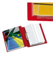 Tasche GS adesive con soffietto - PVC - 22 x 30 cm - trasparente - Sei Rota - conf. 10 pezzi