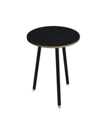 Tavolo alto tondo Skinny Metal -  diametro 80 - H 105 cm - nero/nero venato