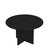 Tavolo riunione Easy - 4 posti - diametro 120 cm - altezza 72 cm - nero venato
