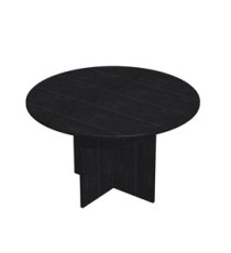 Tavolo riunione Easy - 4 posti - diametro 120 cm - altezza 72 cm - nero venato
