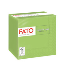 Tovagliolo - carta - 24 x 24 cm - 2 veli - verde mela - Fato - conf. 100 pezzi