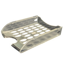 Vaschetta portacorrispondenza forata E040 - 26 x 34,5 x 6,5 cm - neutro trasparente - Fellowes