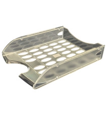 Vaschetta portacorrispondenza forata E040 - 26 x 34,5 x 6,5 cm - neutro trasparente - Fellowes