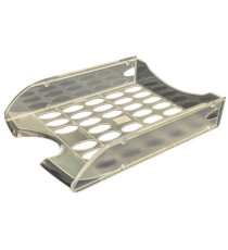 Vaschetta portacorrispondenza forata E040 - 26 x 34,5 x 6,5 cm - neutro trasparente - Fellowes