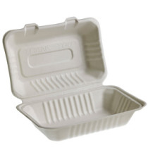 Vaschette Sandwich Take Away Bio - 25,1 x 16,2 cm - Leone - conf. 50 pezzi