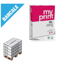 Carta fotocopie A4 My print 80gr bianca,500ff in risma - bianco elevato - Certificata FSC,ECF,ECOLABEL