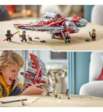 Lego Star Wars - Shuttle Jedi T-6 di Ahsoka Tano - Lego 75362 con 4 Minifigure Sabine Wren,Marrok,Spade Laser 601pz Anni 9+