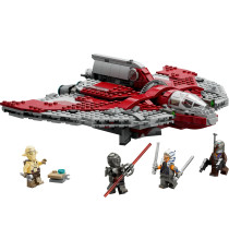 Lego Star Wars - Shuttle Jedi T-6 di Ahsoka Tano - Lego 75362 con 4 Minifigure Sabine Wren,Marrok,Spade Laser 601pz Anni 9+