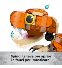 Lego Jurassic World - Little Eatie: T. rex - Lego 76967 con Mascella Apribile, Testa, Coda, Braccia e Gambe Mobili Anni 7+ 317pz