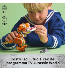 Lego Jurassic World - Little Eatie: T. rex - Lego 76967 con Mascella Apribile, Testa, Coda, Braccia e Gambe Mobili Anni 7+ 317pz