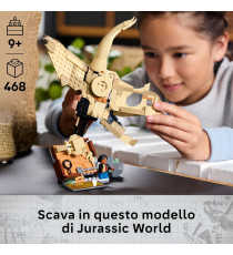 Lego Jurassic World - Fossili di dinosauro: teschio di Triceratopo - Lego 76969 con Mascella Apribile, Minifigure Anni 9+ 468pz