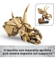 Lego Jurassic World - Fossili di dinosauro: teschio di Triceratopo - Lego 76969 con Mascella Apribile, Minifigure Anni 9+ 468pz