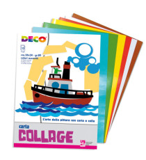 Album collage - 24 x 34 cm - 12 fogli - carta lucida rasata - DECO