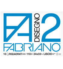 Album F2 - 24 x 33 cm - 10 fogli - 110 gr - liscio squadrato - punto metallo - Fabriano
