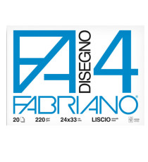 Album F4 - 24 x 33 cm - 20 fogli - 220 gr - liscio - Fabriano