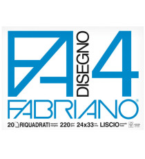 Album F4 - 24 x 33 cm - 20 fogli - 220 gr - liscio squadrato - Fabriano