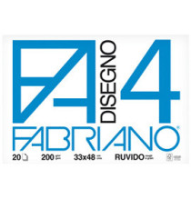 Album F4 - 33 x 48 cm - 200 gr - 20 fogli - ruvido - Fabriano