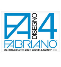 Album F4 - 33 x 48 cm - 220 gr - 20 fogli - liscio squadrato - Fabriano