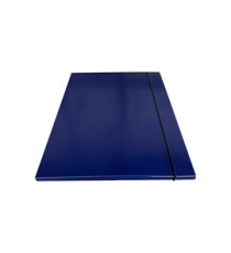 Cartella 3 lembi con elastico - 25 x 34 cm - dorso 1cm - blu - Starline