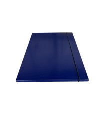 Cartella 3 lembi con elastico - 25 x 34 cm - dorso 1cm - blu - Starline