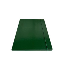 Cartella 3 lembi con elastico - 25 x 34 cm - dorso 1cm - verde - Starline