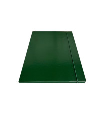 Cartella 3 lembi con elastico - 25 x 34 cm - dorso 1cm - verde - Starline
