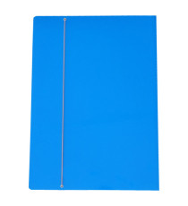 Cartella 3 lembi con elastico - 50 x 70 cm - dorso variabile - cartone plastificato - azzurro - Cartotecnica del Garda