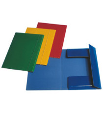 Cartella 3 lembi con elastico - A4 - dorso 0,3 cm - cartoncino plastificato - giallo - Esselte