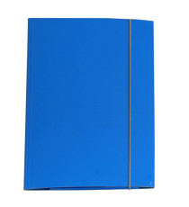 Cartella 3 lembi con elastico - A4 - dorso variabile - cartone plastificato - azzurro - Cartotecnica del Garda
