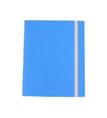 Cartella 3 lembi con elastico - A4 - dorso variabile - fibrone - blu - Cartotecnica del Garda