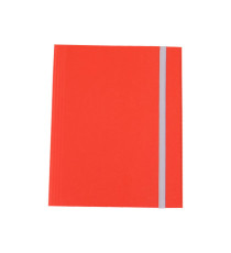 Cartella 3 lembi con elastico - A4 - dorso variabile - fibrone - rosso - Cartotecnica del Garda