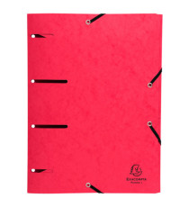 Cartella 3 lembi con elastico angolare - A4 - dorso 0,3 cm - cartoncino lustré - colori assortiti - Exacompta