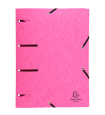 Cartella 3 lembi con elastico angolare - A4 - dorso 0,3 cm - cartoncino lustré - colori assortiti - Exacompta