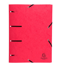 Cartella 3 lembi con elastico angolare - A4 - dorso 0,3 cm - cartoncino lustré - colori assortiti - Exacompta