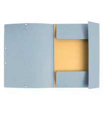 Cartella 3 lembi con elastico angolare - A4 - dorso 0,3 cm - cartoncino Lustrè - grigio chiaro - Exacompta