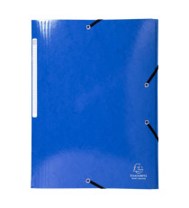 Cartella 3 lembi con elastico angolare Iderama - A4 - dorso 3,5cm - 10 colori assortiti - Exacompta