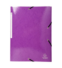 Cartella 3 lembi con elastico angolare Iderama - A4 - dorso 3,5cm - 10 colori assortiti - Exacompta