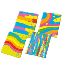 Cartella 3 lembi con elastico Fantafluo One Color - A4 - dorso 1,2 cm - fantasia - Blasetti