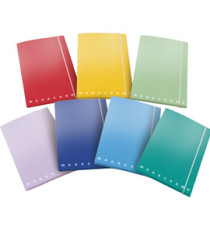 Cartella 3 lembi con elastico Monocromo - A4 - dorso 1,2 cm - colori assortiti - Pigna