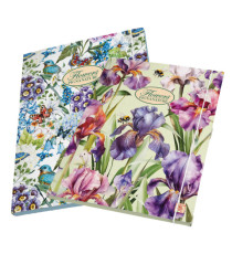 Cartella 3 lembi con elastico Nature Flowers - A4 - dorso 1,5cm - fantasie assortite - Pigna