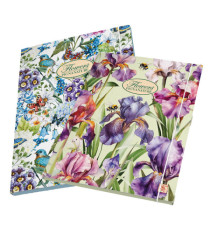 Cartella 3 lembi con elastico Nature Flowers - A4 - dorso piatto - fantasie assortite - Pigna