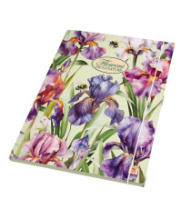 Cartella 3 lembi con elastico Nature Flowers - A4 - dorso piatto - fantasie assortite - Pigna