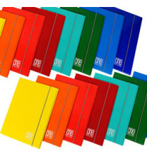 Cartella 3 lembi con elastico One Color - A4 - dorso 1 cm - colori brillanti - Blasetti