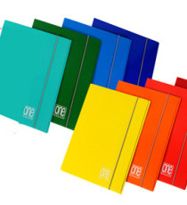 Cartella 3 lembi con elastico One Color - A5 - dorso 1 cm - colori brillanti - Blasetti