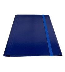 Cartella 3 lembi con elastico piatto - A4 - dorso variabile - blu - Starline