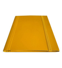 Cartella 3 lembi con elastico piatto - A4 - dorso variabile - giallo - Starline